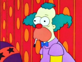Image result for The Simpsons Krusty shocked face